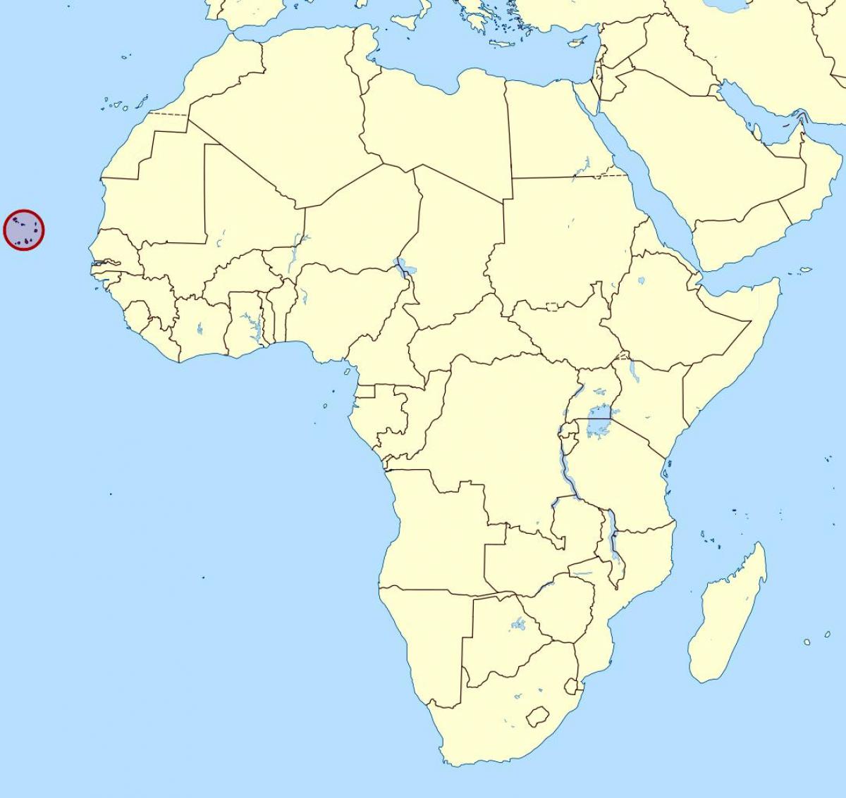 карта на Кабо Верде местоположението на картата 