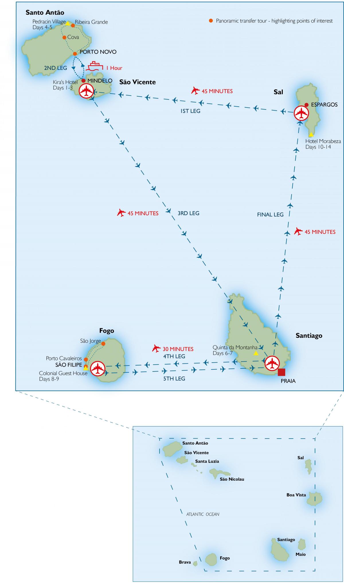 летища картата на Кабо Верде 