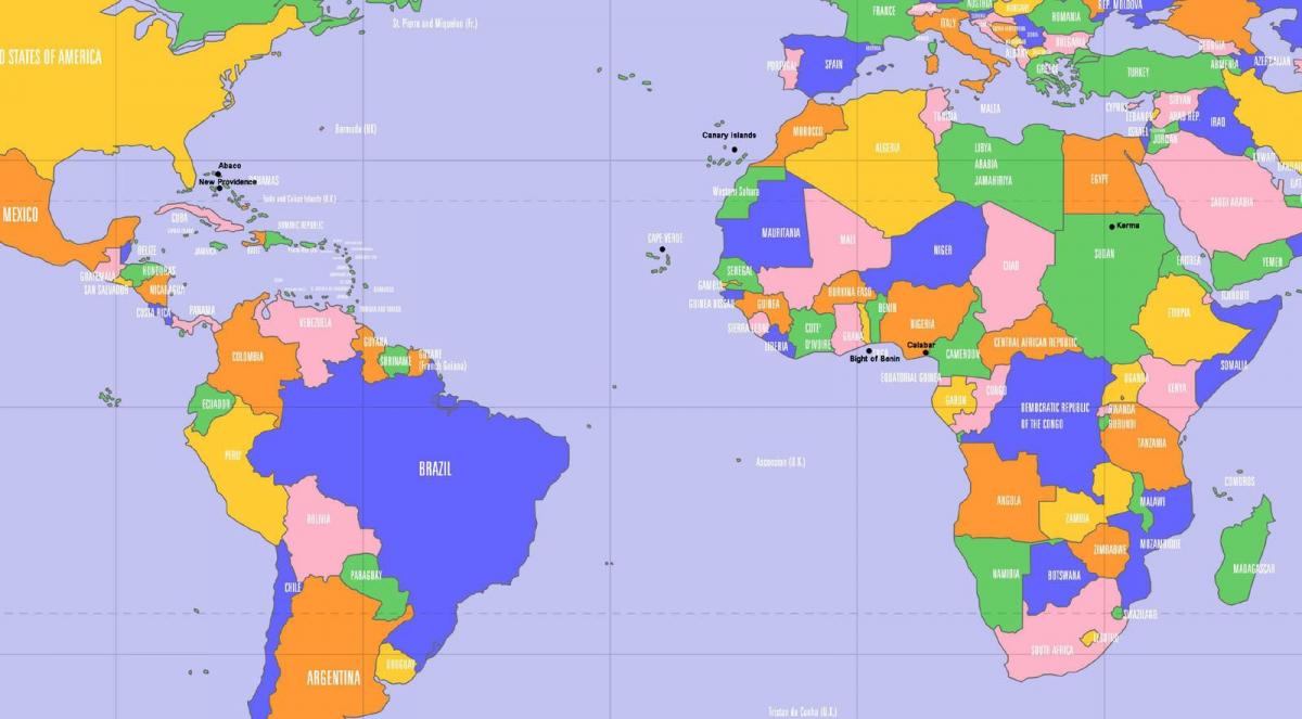 Местоположение на Кабо Верде върху картата на света